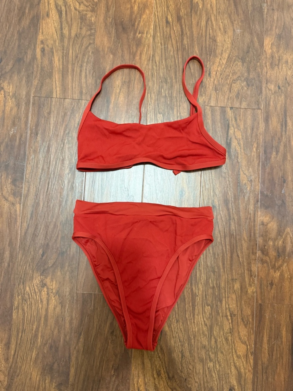 l*space Ribbed high waisted Bikini Set